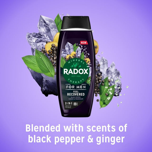 Radox Men Feel Recovered shower gel 450ml, imported from the UK