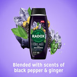 Radox Men Feel Recovered shower gel 450ml, imported from the UK