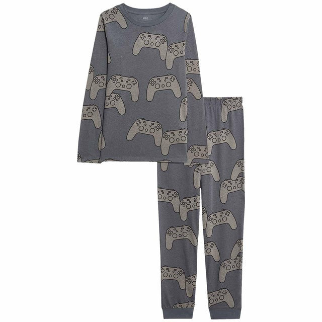 M&S Gaming Pyjamas Grey 6-7 Years, imported from the UK