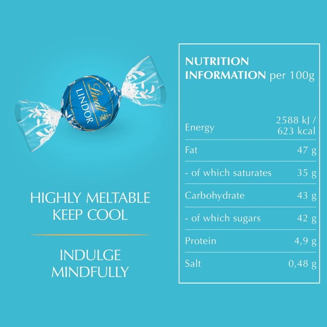 Lindt Lindor salted caramel chocolate truffles 200g, UK version