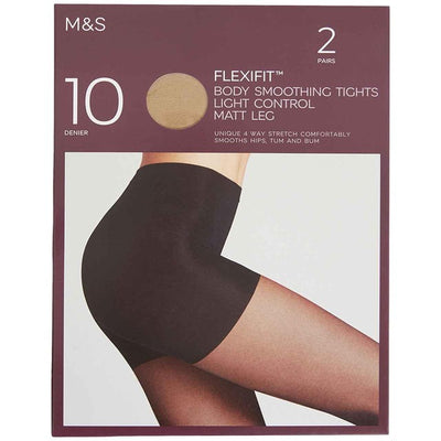 M&S M&S Damenstrumpfhosen mit leichter Kontrolle, transparent, 10 Denier, Opalin, Groß, 2er-Pack – Online bei McGrocer kaufen