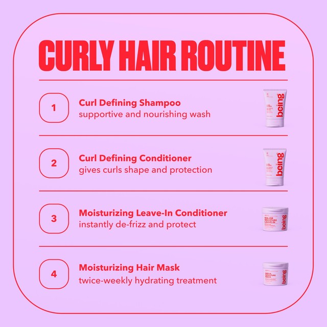 Being CURL POWER shampoo for defining curls, UK version