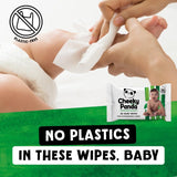 Cheeky Panda Unscented Bamboo Baby Wipes 12x60 - British product