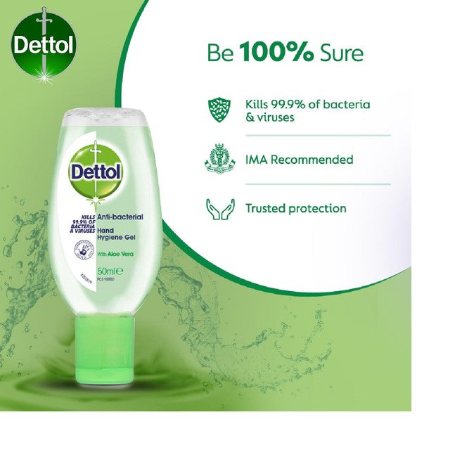 Dettol hand sanitiser aloe vera 50ml, UK version