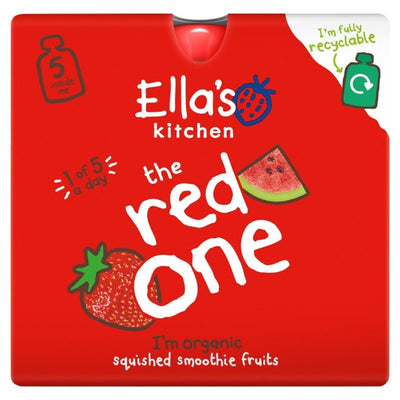 Ella's Kitchen The Red One Smoothie Baby Food Pouch 6+ Monate 5x90g