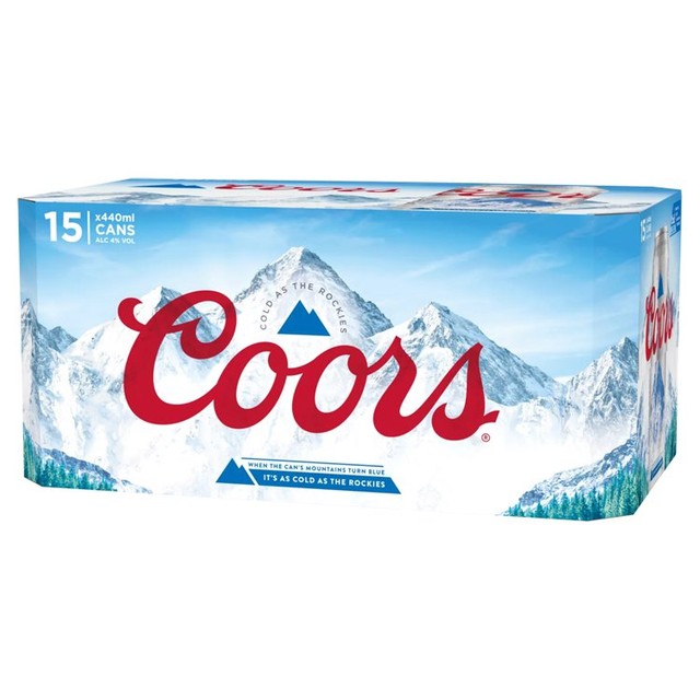 Coors lager 15 x 440ml - British product