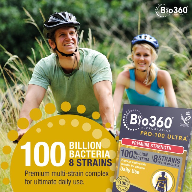 Natures Aid Bio360 Pro-100 Ultra Probiotic Capsules 30 Capsules - British product