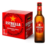 Estrella Damm Spanish lager 330ml pack - British product