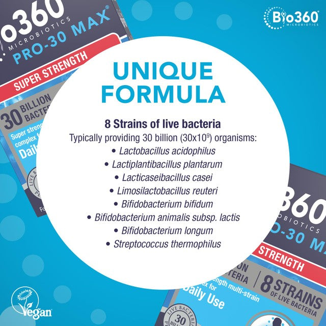 Natures Aid Pro-30 Max Probiotic Capsules 30, imported from the UK