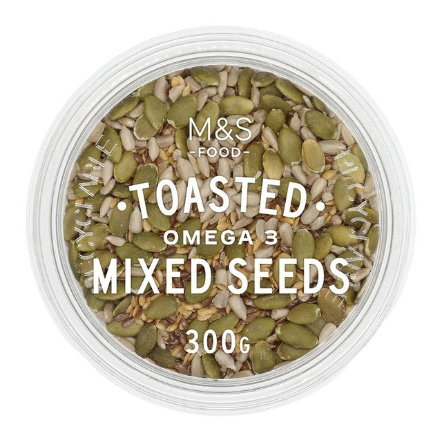 M&S toasted Omega 3 mixed seeds 300g, imported from the UK