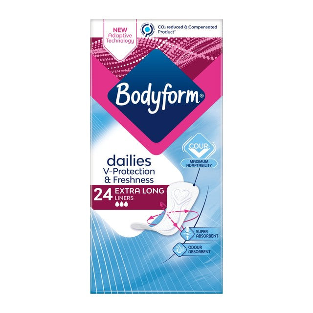Bodyform Extra Long Pantyliners 24 Count - British product