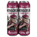 Hobgoblin Ruby Ale beer 4 x 568ml cans, UK version