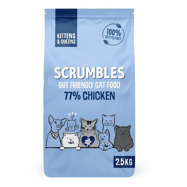 Scrumbles dry cat food chicken 2.5kg (British brand)