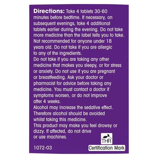 Kalms Night herbal sleep aid tablets, UK version