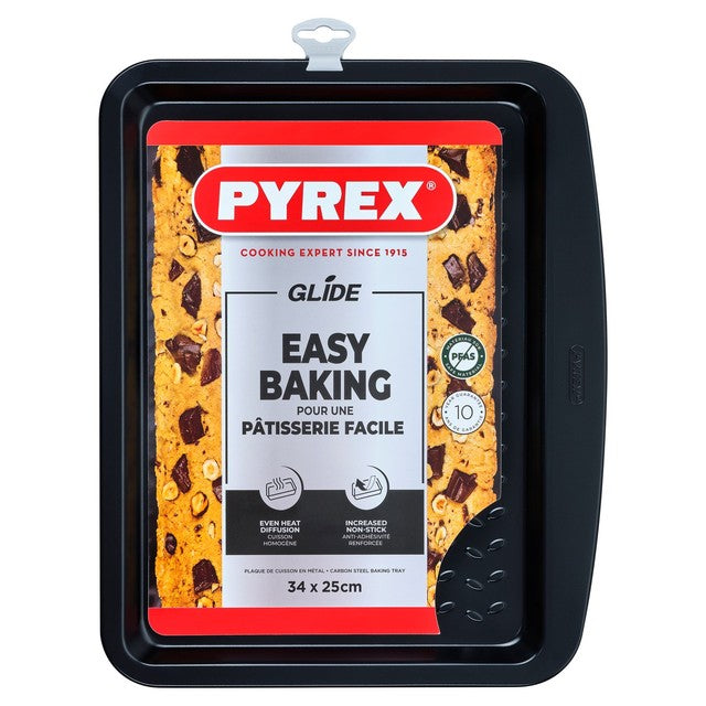 Pyrex Glide Baking Tray 34x25cm, imported from the UK