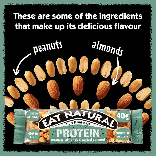 Eat Natural salted caramel and peanut protein bars 3-pack 120g - British product