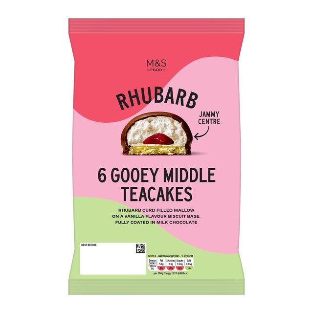 M&S Ultimate Rhubarb Teacakes 6 pack - British product
