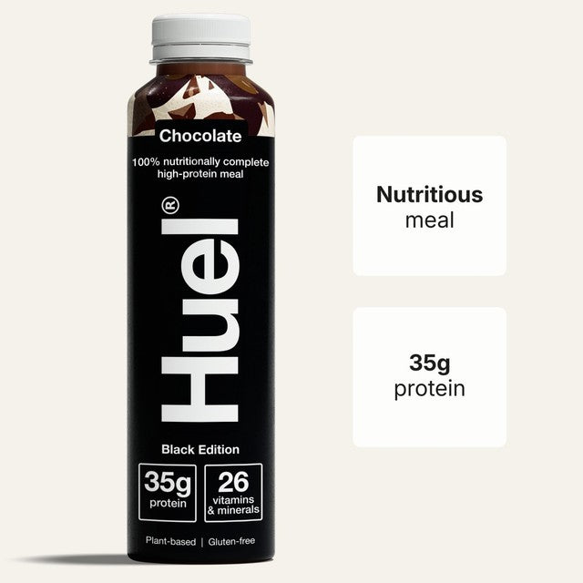 Huel Black Edition Chocolate meal replacement drink 500ml, UK version