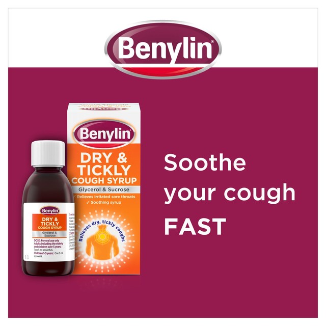 Benylin dry and tickly cough syrup 300ml - British product