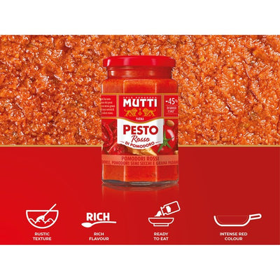 Mutti Sonnentomaten- & Parmesan-Rotpesto-Pastasauce 180g