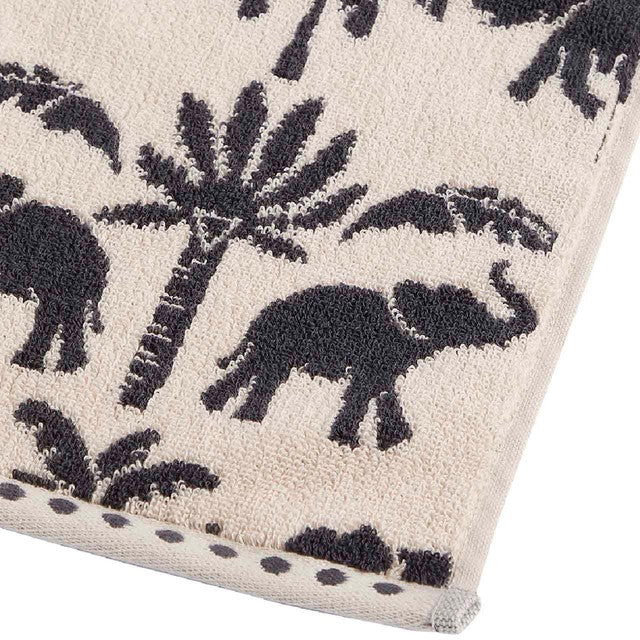 M&S pure cotton bath sheet Charcoal geometric design, imported from the UK