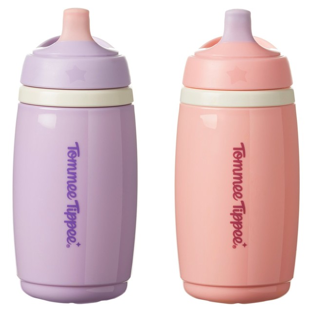 Tommee Tippee Insulated Active Spout Cup Purple/Pink toddler cup (British brand)