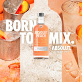 Absolut peach flavoured vodka - British product