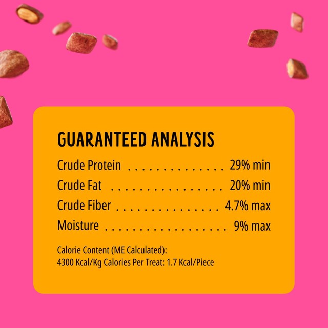 Bonkers crunchy soft cat treats chicken flavour, UK version