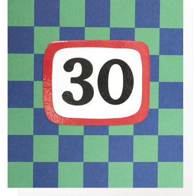 M&S Caroline Gardner Blue & Green 30th Birthday Greeting Card- Buy online at McGrocer