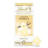 Lindt natural vanilla white chocolate bar 100g, UK version