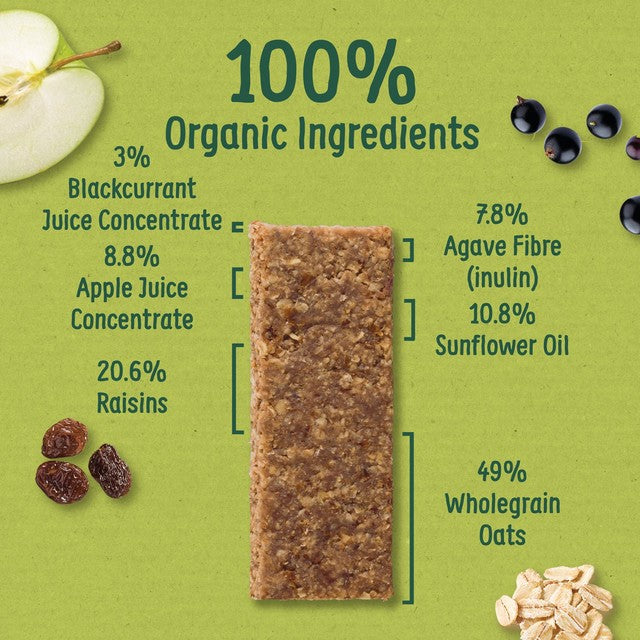 Organix Blackcurrant Oaty Bars multipack 6x23g, imported from the UK