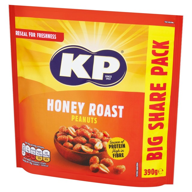 KP Nuts Honey Roast Peanuts 390g, UK version
