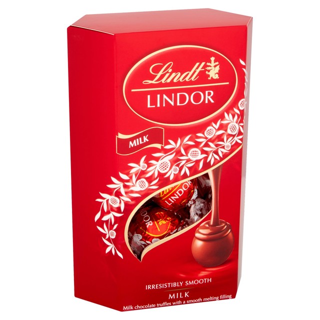 Lindt Lindor milk chocolate truffles box 200g, UK version