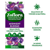 Zoflora Midnight Blooms disinfectant 500ml (British brand)