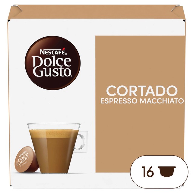 Nescafe Dolce Gusto Cortado coffee pods 16 caps, imported from the UK
