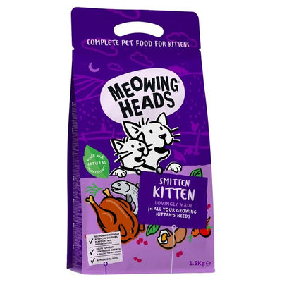 Meowing Heads Smitten Kitten Nourriture sèche pour chat 1,5 kg