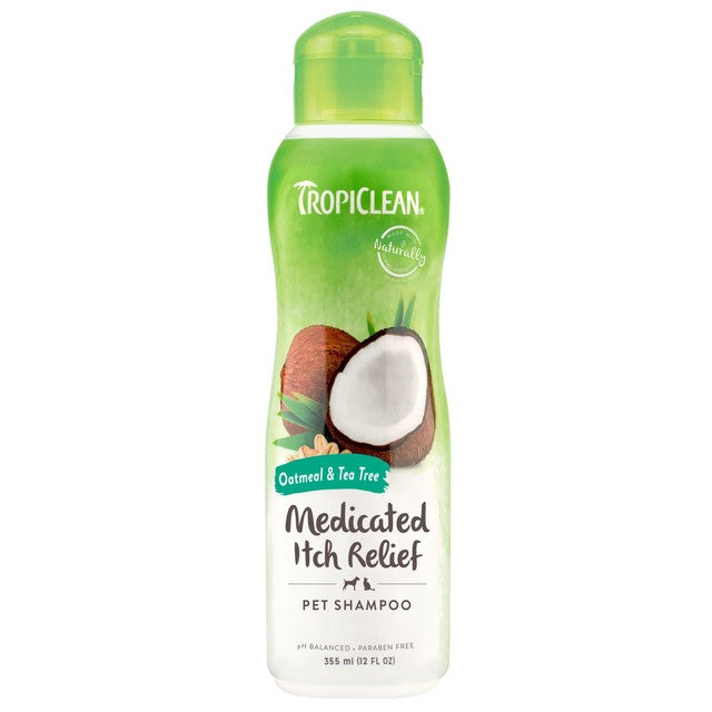 Tropiclean oatmeal and tea tree pet shampoo 355ml (British brand)