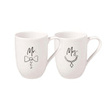 Villeroy & Boch Mr and Mrs porcelain mug set (British brand)