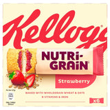 Kellogg's Nutrigrain strawberry cereal bars 6 pack, UK version