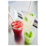 Duni recycled plastic party glasses 530ml, imported from the UK