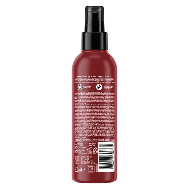 TRESemme Keratin Smooth Heat Protect Spray 200ml (British brand)