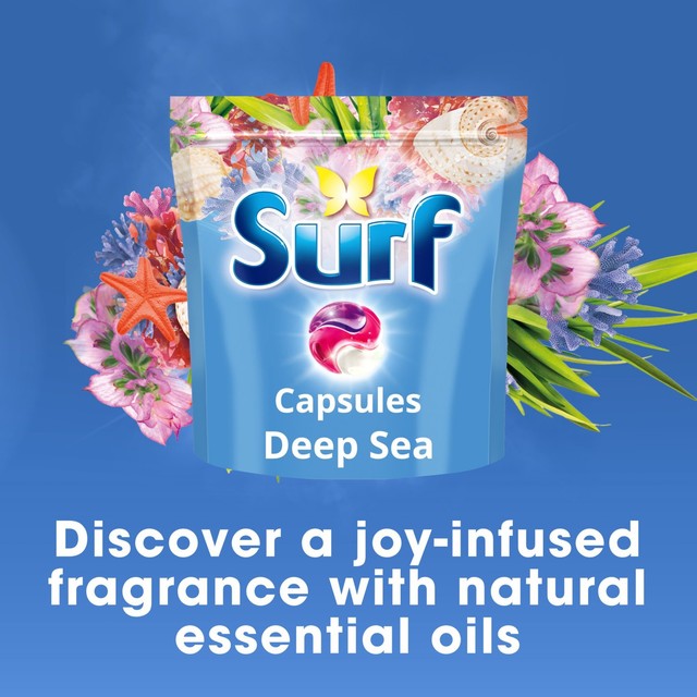 Surf Deep Sea laundry detergent capsules 51 washes (British brand)