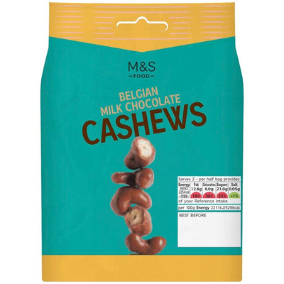 M&S M&S كاجو بالشوكولاتة بالحليب البلجيكي مكسرات مغطاة بالشوكولاتة 85 جرام - اشترِ عبر الإنترنت من McGrocer