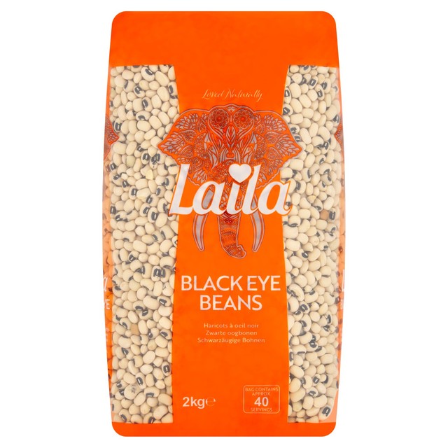 Laila black eye beans 2kg, UK version