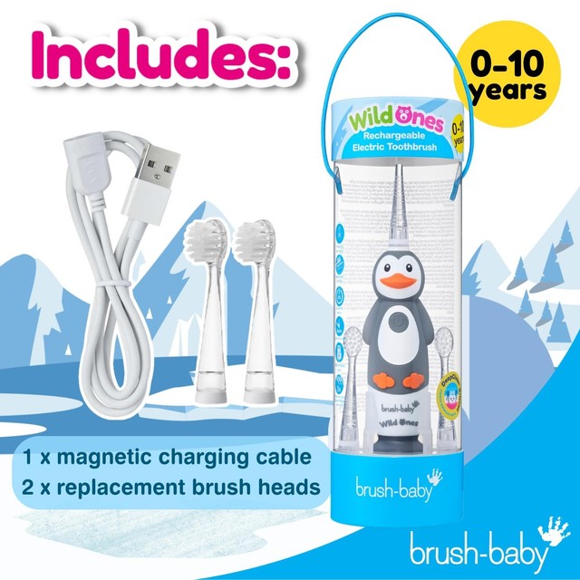 Brush-Baby kids electric toothbrush Percy Penguin - British product