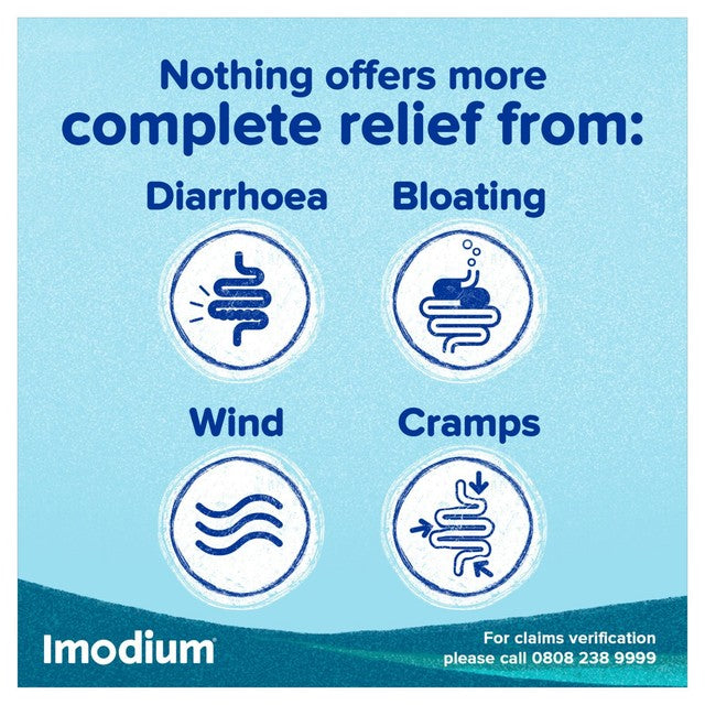 Imodium Dual Action Relief Tablets 6 Tablets, UK version