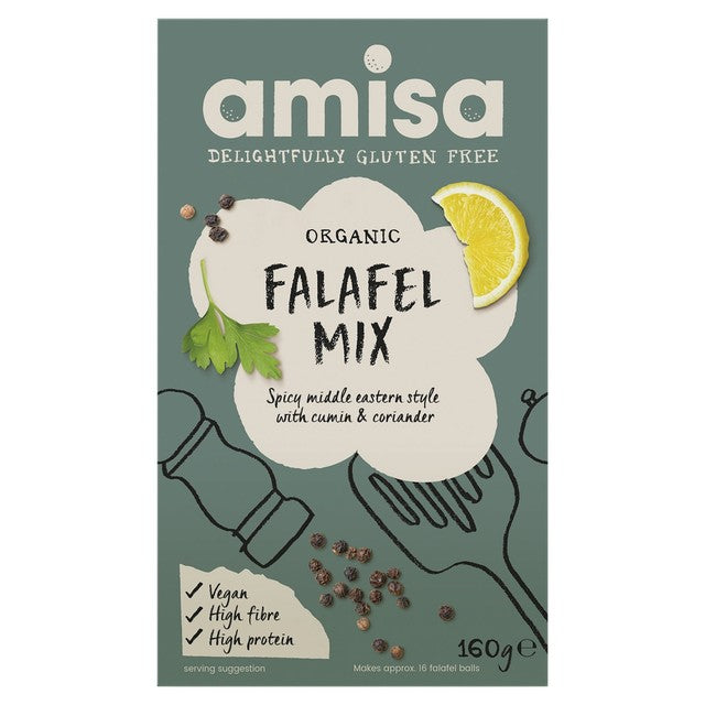 Amisa organic gluten free falafel mix 160g - British product