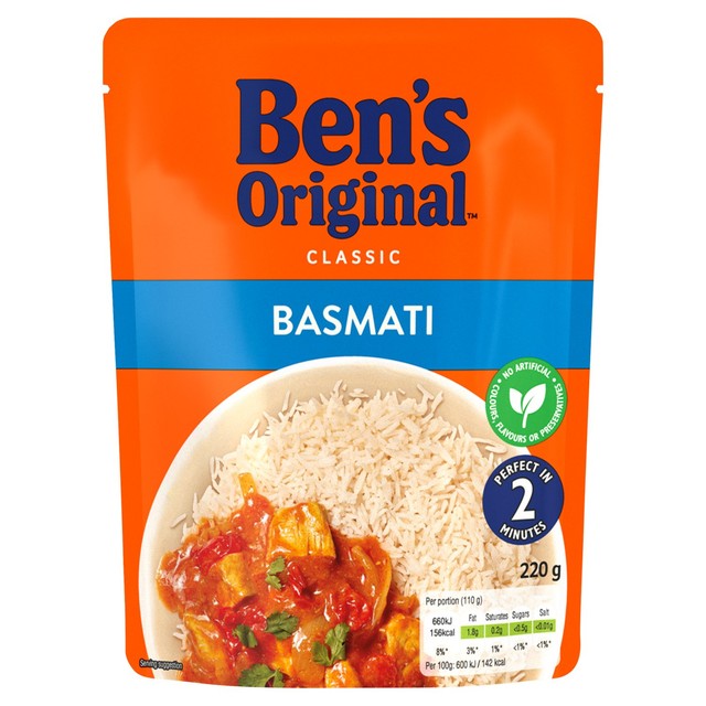 Ben's Original basmati microwave rice 220g - British product