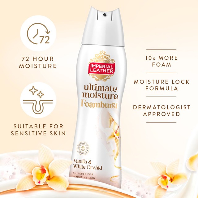 Imperial Leather foaming body wash Vanilla & White Orchid 200ml, UK version