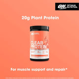 Optimum Nutrition Juicy Peach vegan protein powder 280g, imported from the UK